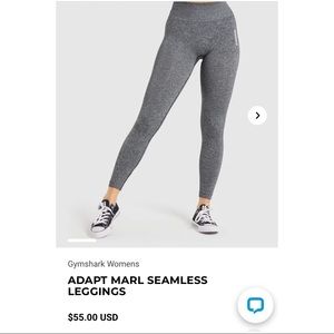 NWT Gymshark Adapt Marl Seamless Leggings - Black
